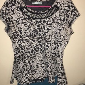 pleated floral top